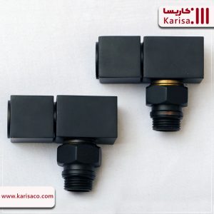 شیرآلات فلت مشکی رادیادتور Black radiator flat valves