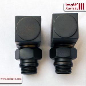 شیرآلات فلت مشکی رادیادتور Black radiator flat valves